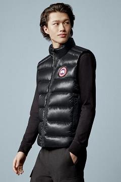 Chamarras Canada Goose Hombre Mexico - Crofton Chalecos Negros EK8394106